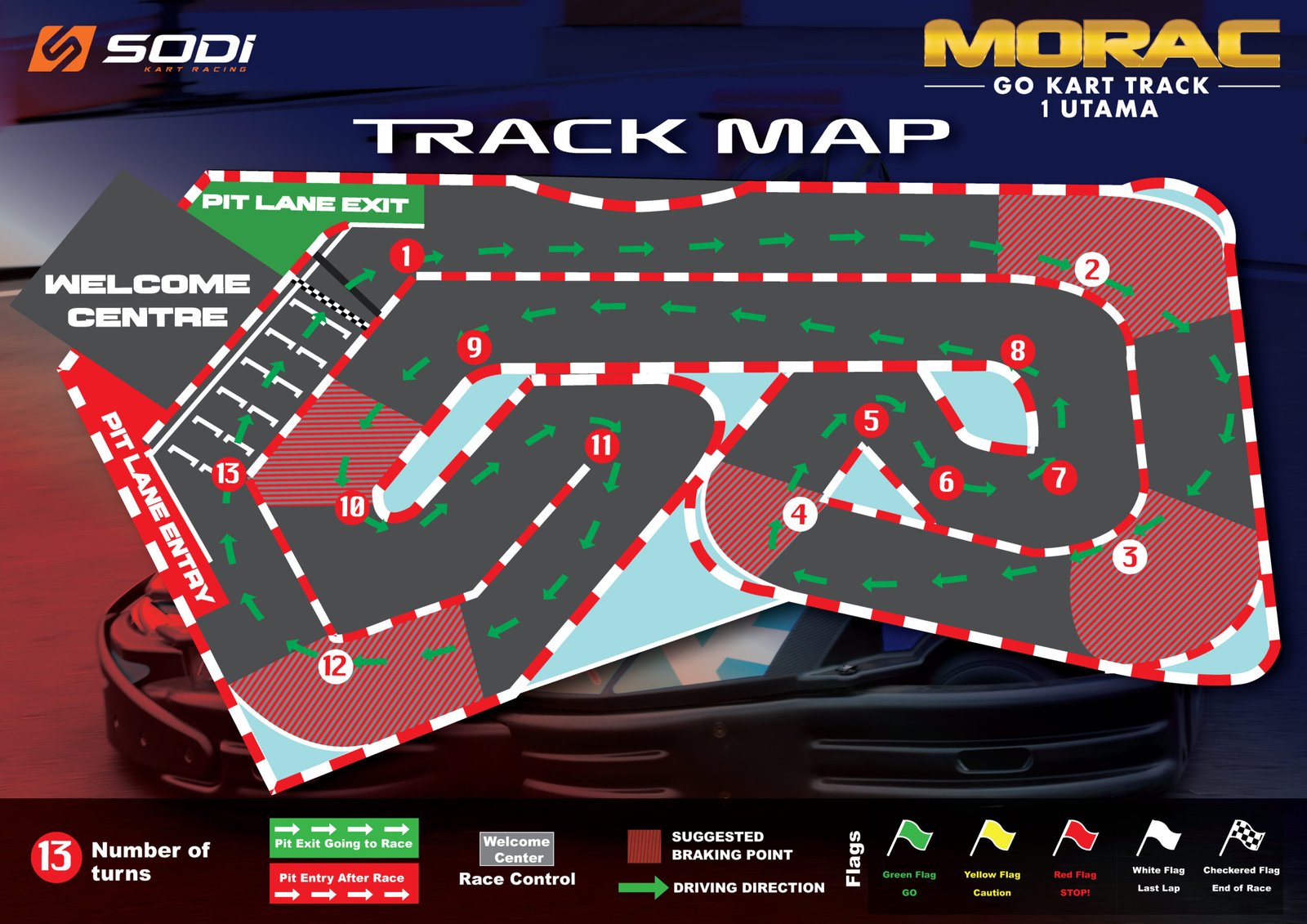 Morac Go Kart Track 1 Utama Official Track Map 2024